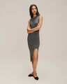 Vestido Punto Cuello Perkins,GRIS